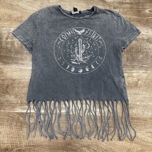 Atmosphere “Cosmic Spirit” Fringe Tassel Bottom Shirt  Size 2